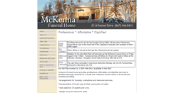 Desktop Screenshot of mckennafuneral.com