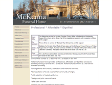 Tablet Screenshot of mckennafuneral.com